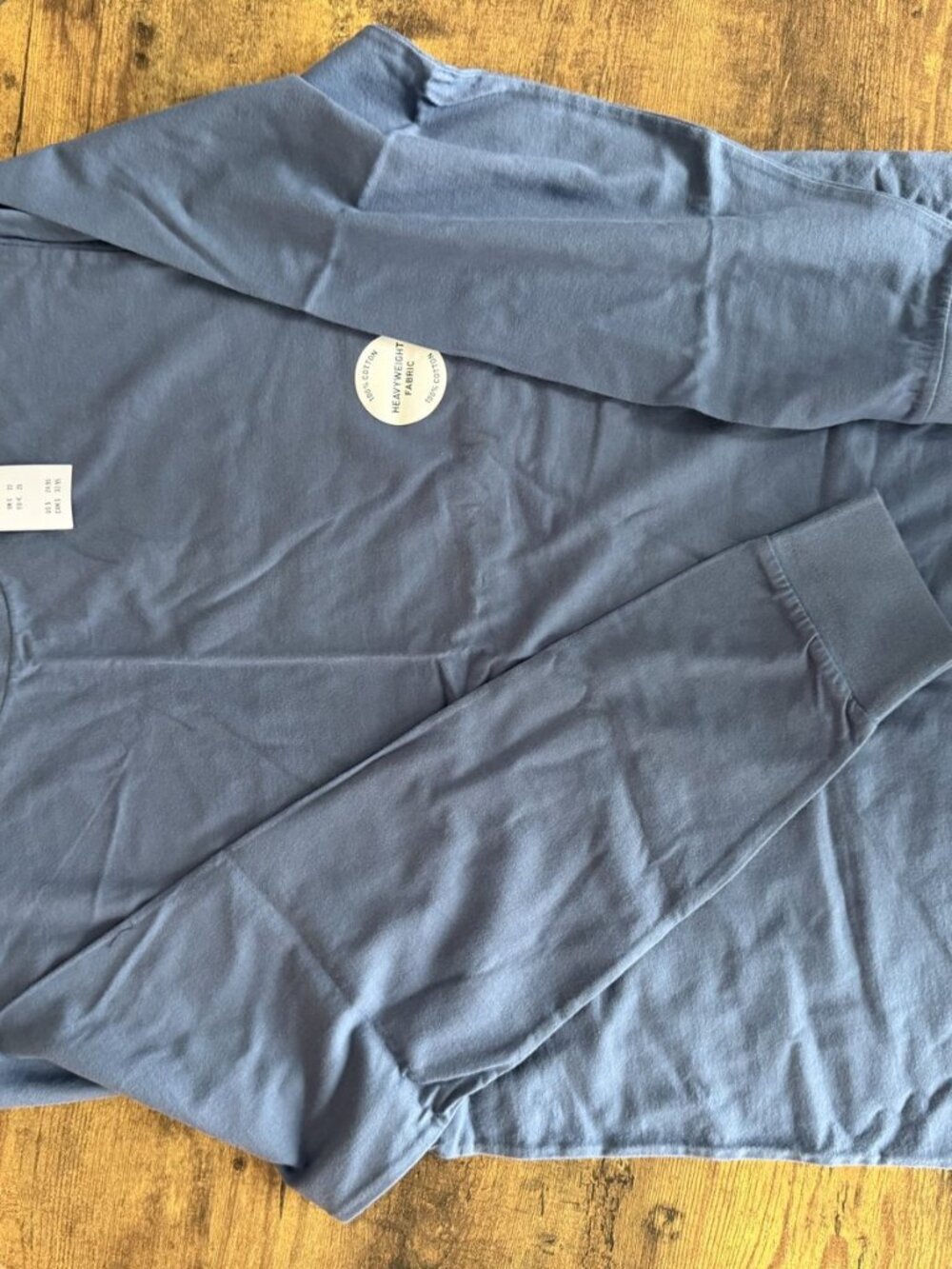 Hollister Mens Heavyweight Long Sleeve Tee Blue Gray NWT